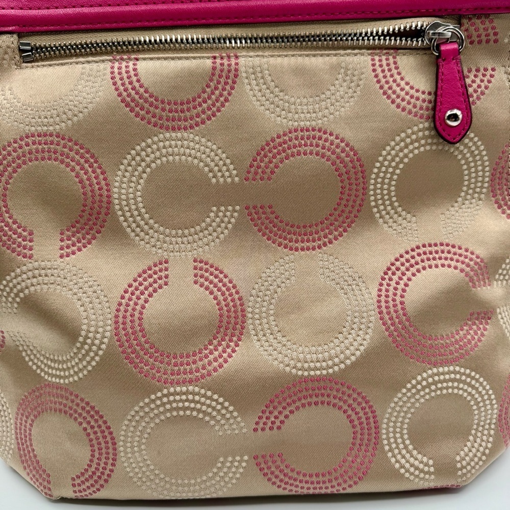 Coach Ashley Signature Op Art Shoulder Bag | Good Used Condition - Picture 8 of 12